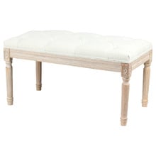 Zelus Linen Ottoman Bench